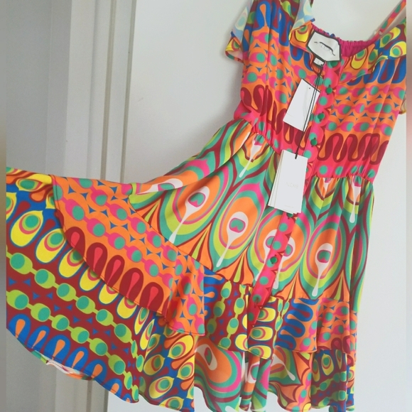 ALEXIS SIRSHA MULTI COLOR MINI DRESS SZ L - Picture 3 of 6